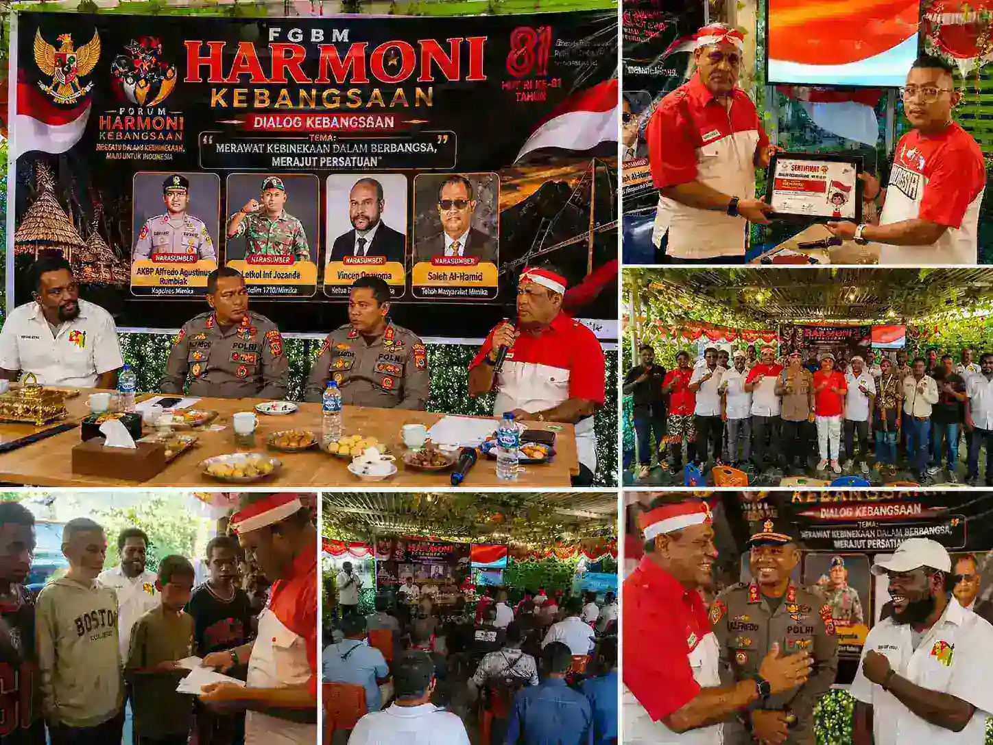 FORUM HARMONI KEBANGSAAN MIMIKA: DARI RAKYAT UNTUK RAKYAT, RAWAT PERSATUAN DAN TANAMKAN NILAI PANCASILA SEJAK DINI